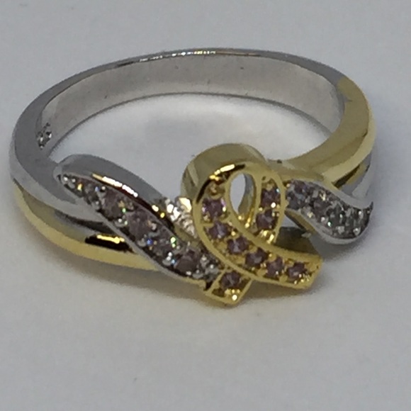 NEW "Hope" Zircon Bow Shaped Ring - Picture 3 of 6